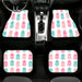 pineapple fruit blue and pink Car floor mats Universal fit