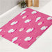 pink candy and white pets bath rugs