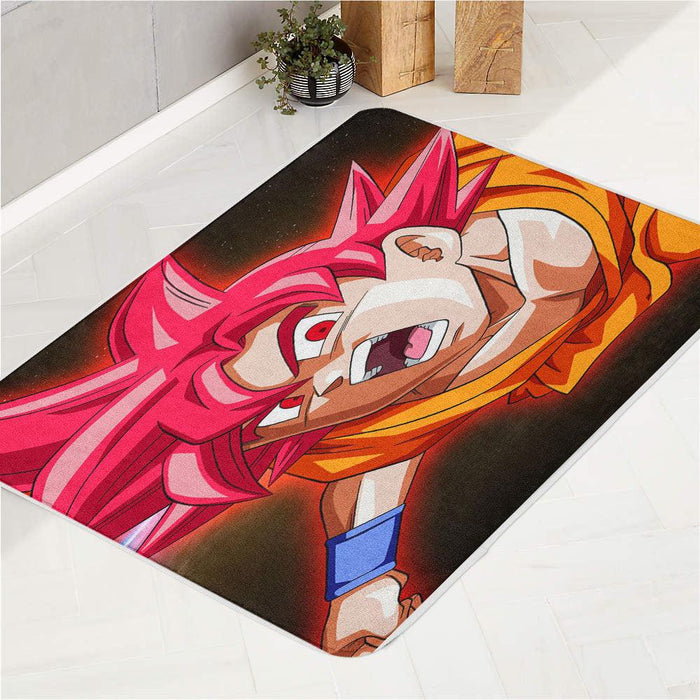 pink hair goku dragon ball super bath rugs