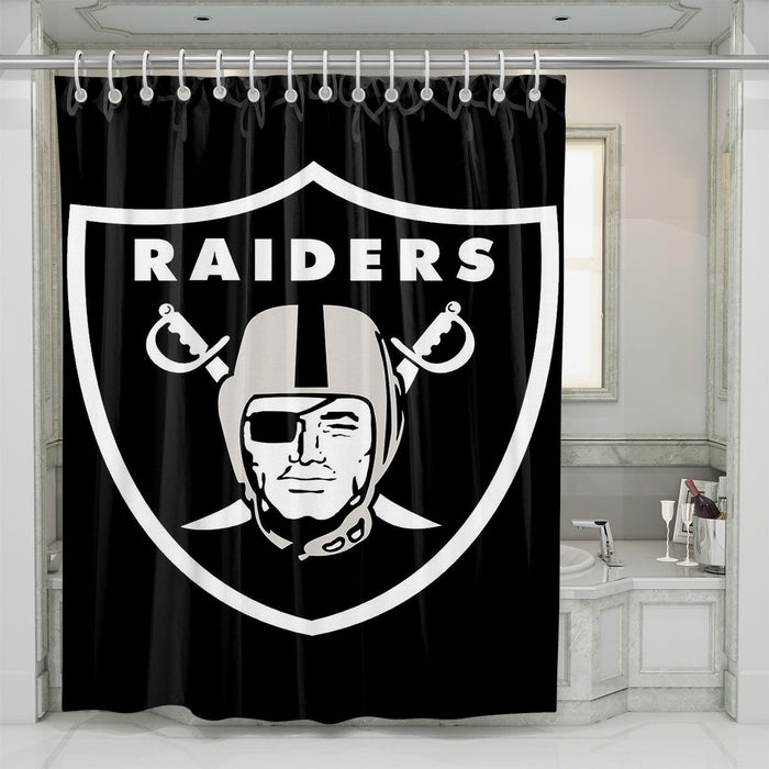 original logo of oakland raiders shower curtains