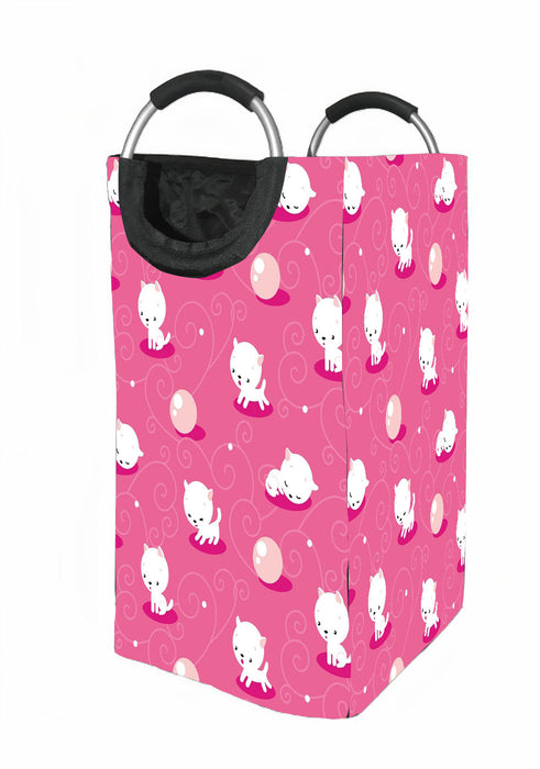 pink candy and white pets Laundry Hamper | Laundry Basket