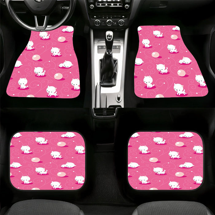 pink candy and white pets Car floor mats Universal fit