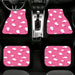 pink candy and white pets Car floor mats Universal fit