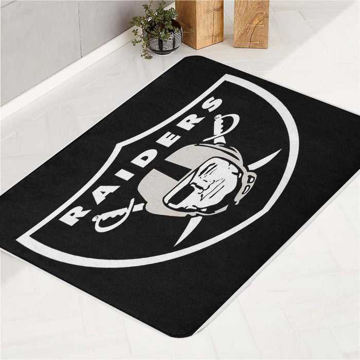 original logo of oakland raiders bath rugs