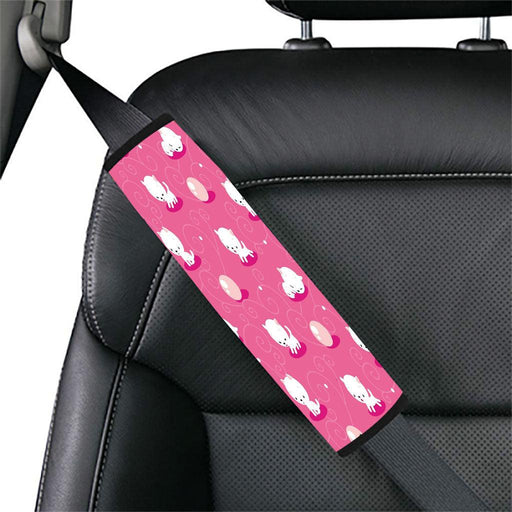 pink candy and white pets Car seat belt cover