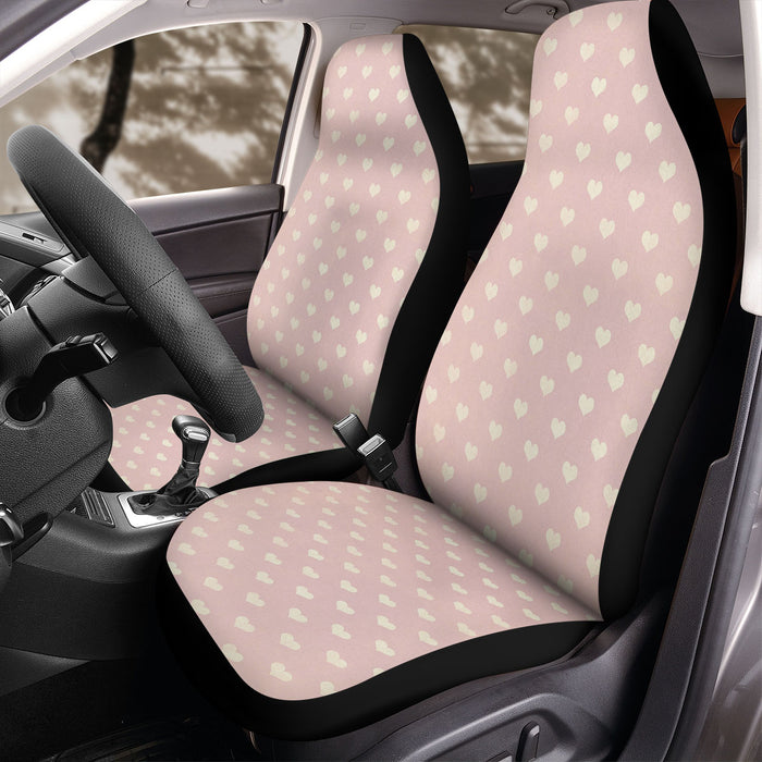 pink pastel love pattern Car Seat Covers