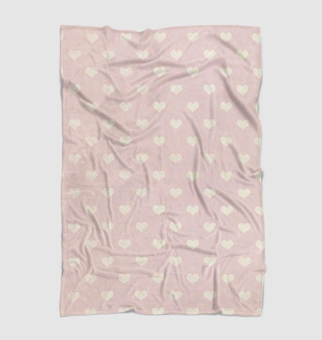 pink pastel love pattern Ultra soft fleece blanket