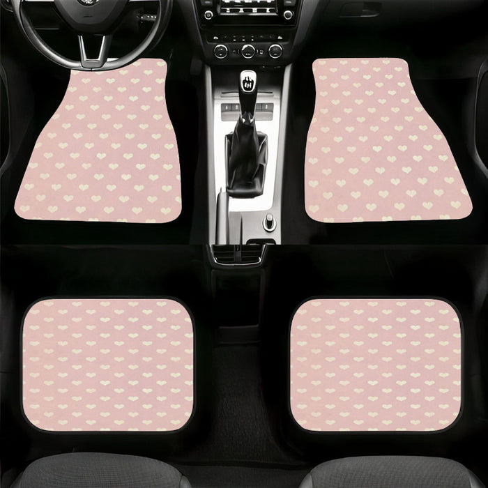 pink pastel love pattern Car floor mats Universal fit