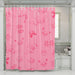 pink pikachu emoticons shower curtains