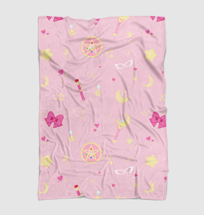 pink sailor moon stuf series Ultra soft fleece blanket