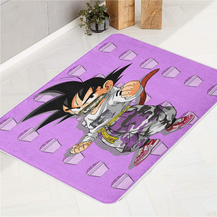 pixel pattern hypebeast dragon ball bath rugs