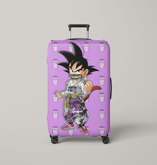 pixel pattern hypebeast dragon ball Luggage Covers | Suitcase