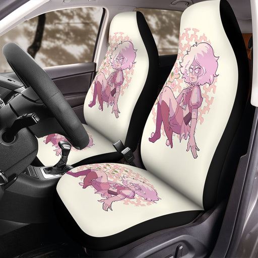 pixels rose quartz Car Seat Covers