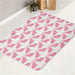 pink silhouette of couple cats bath rugs