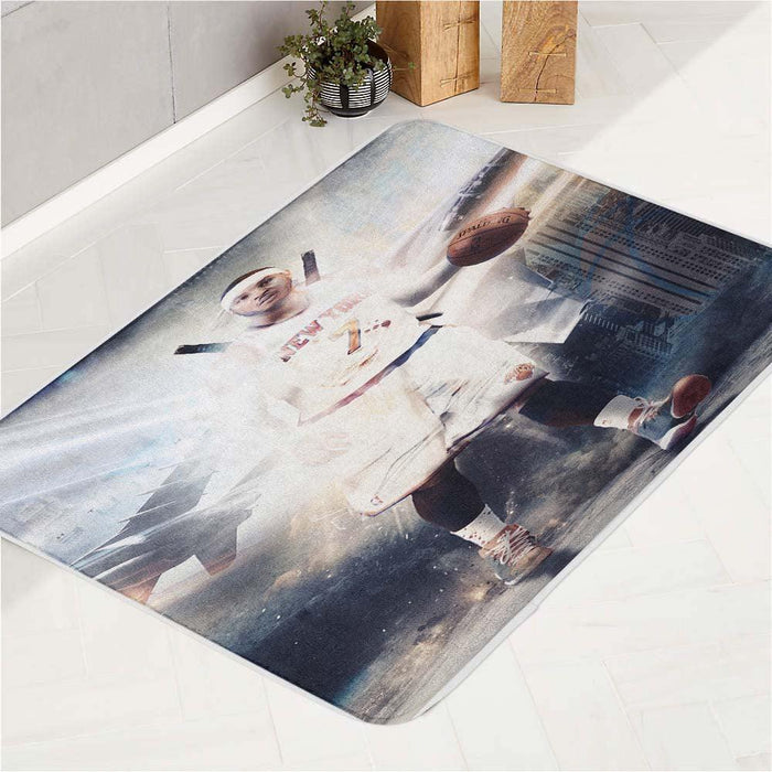 over light new york knicks player bath rugs