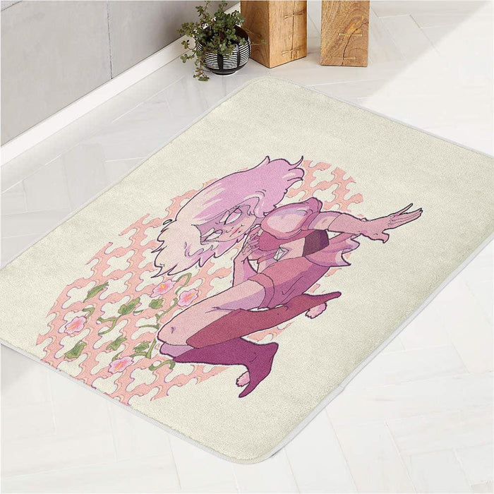 pixels rose quartz bath rugs