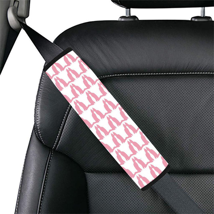 pink silhouette of couple cats Car seat belt cover