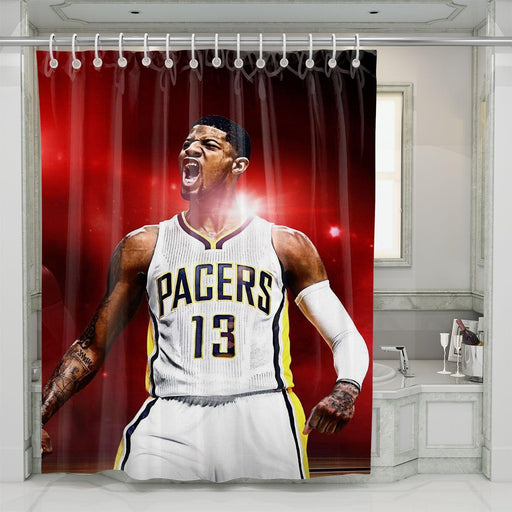 pacers player energy shower curtains