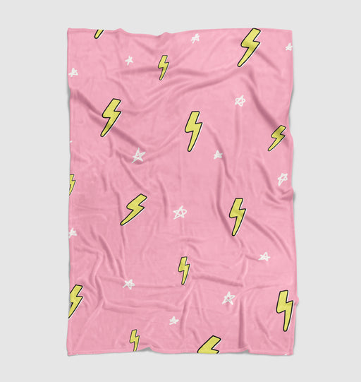 pink star thunder Ultra soft fleece blanket