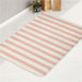 pink stripes wallpaper pattern bath rugs