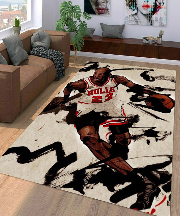 painting bulls 23 Living room carpet rugs