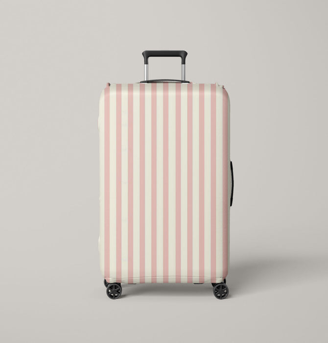 pink stripes wallpaper pattern Luggage Cover | suitcase