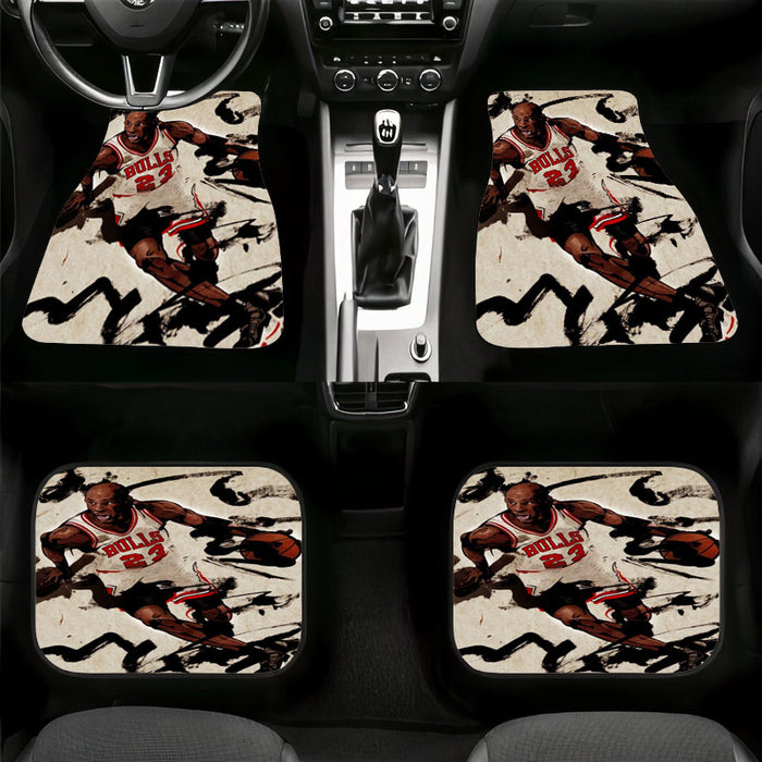 painting bulls 23 Car floor mats Universal fit