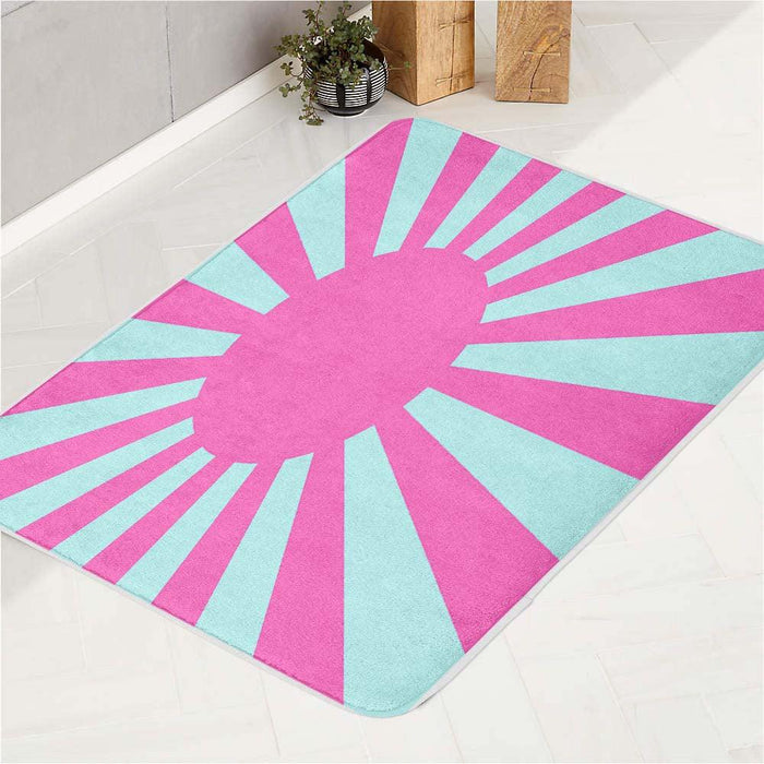 pink vaporwave shining shapes bath rugs