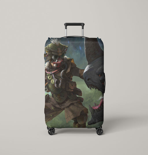 painting of bloodhound and enemy Luggage Covers | Suitcase