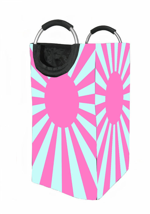 pink vaporwave shining shapes Laundry Hamper | Laundry Basket