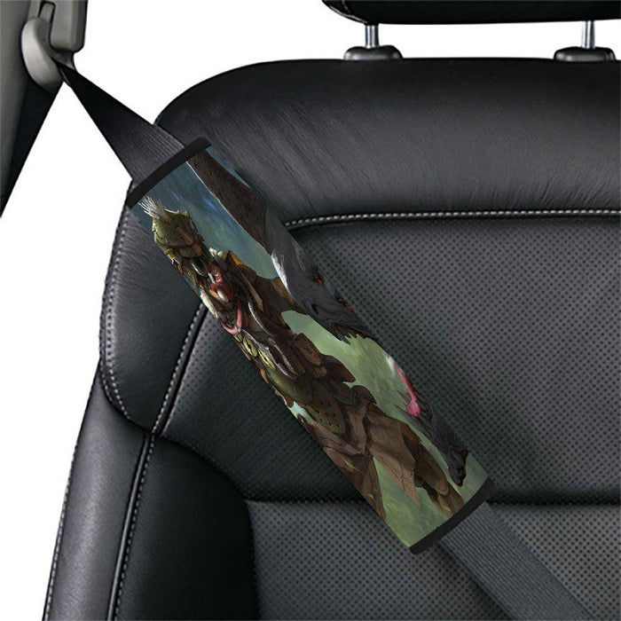 painting of bloodhound and enemy Car seat belt cover - Grovycase