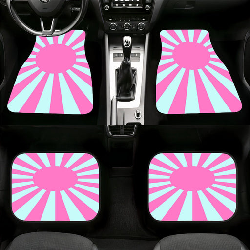 pink vaporwave shining shapes Car floor mats Universal fit