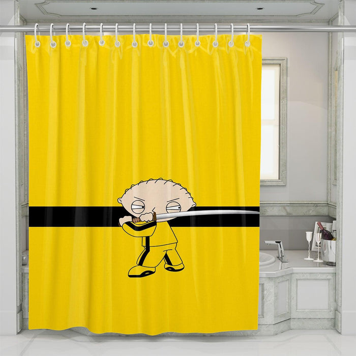 parody of kill bill by family guy shower curtains