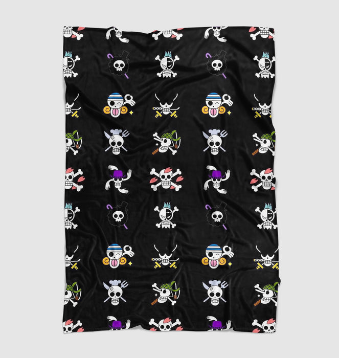 pirates flag of one piece Ultra soft fleece blanket