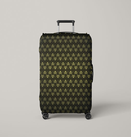 pirates skull gold icon Luggage Cover | suitcase