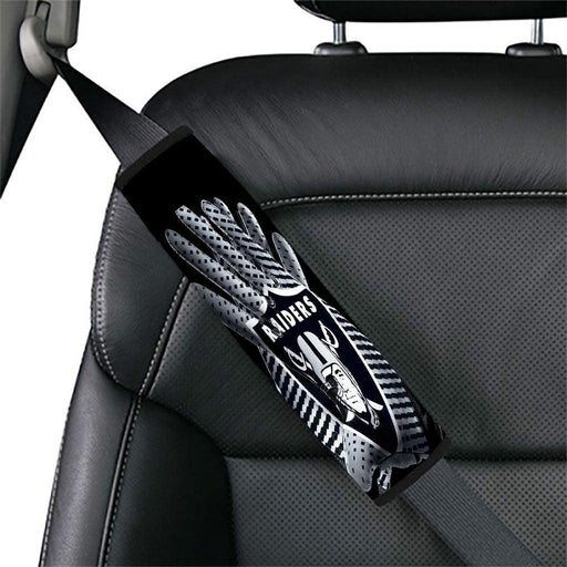 pattern glove of raiders football team Car seat belt cover - Grovycase