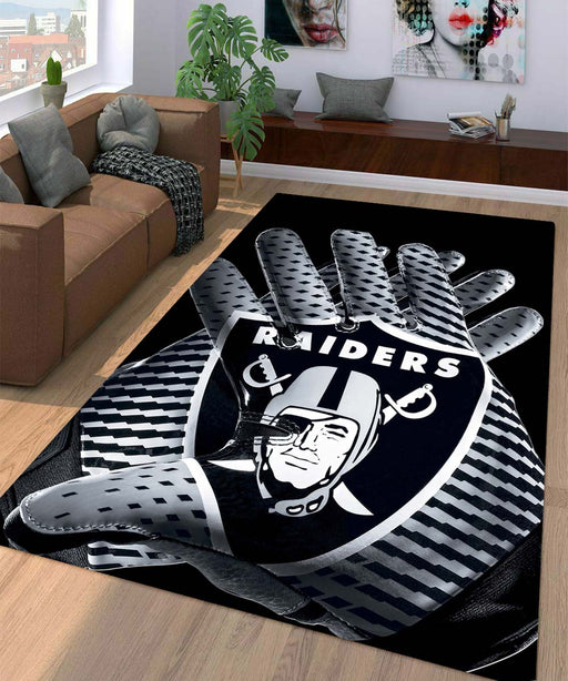 pattern glove of raiders football team Living room carpet rugs