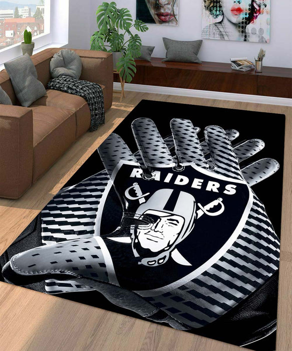 pattern glove of raiders football team Living room carpet rugs