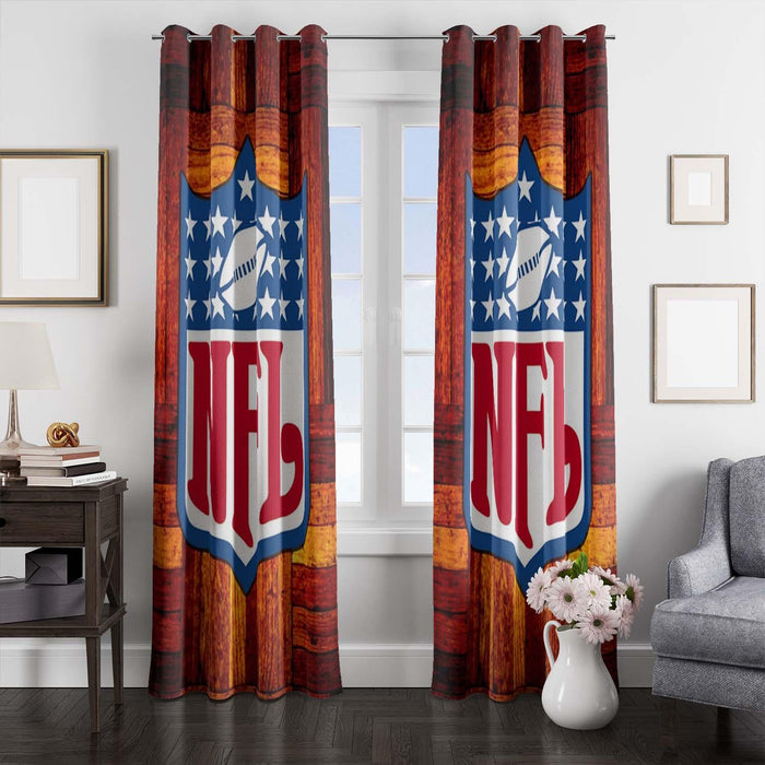 pattern nfl logo window Curtain