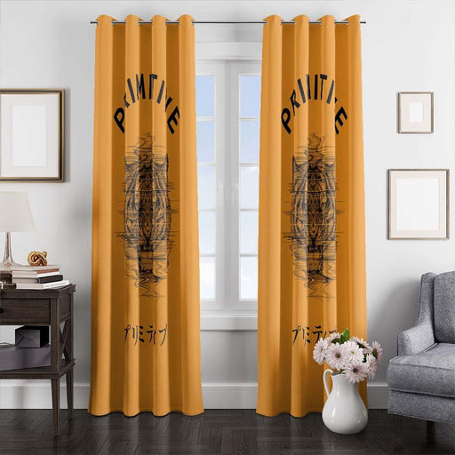 primitive tiger window curtains