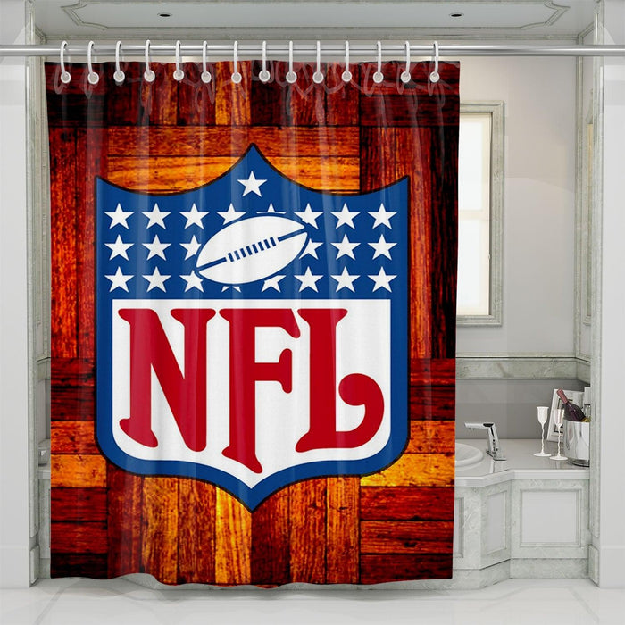 pattern nfl logo shower curtains