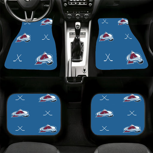 pattern of colorado avalanche Car floor mats Universal fit