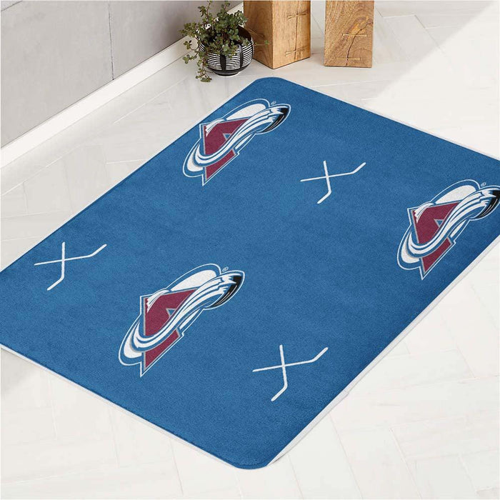 pattern of colorado avalanche bath rugs