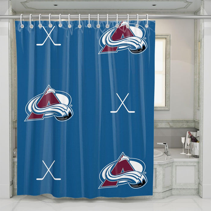 pattern of colorado avalanche shower curtains