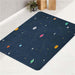 planet in dark galaxy bath rugs