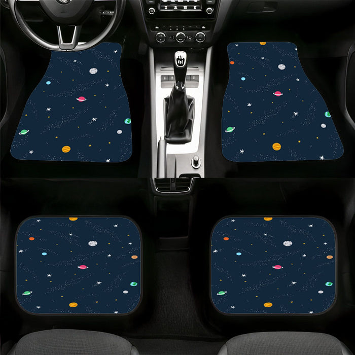 planet in dark galaxy Car floor mats Universal fit