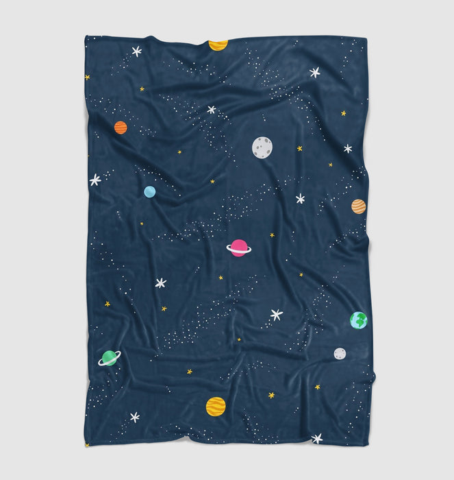 planet in dark galaxy Ultra soft fleece blanket