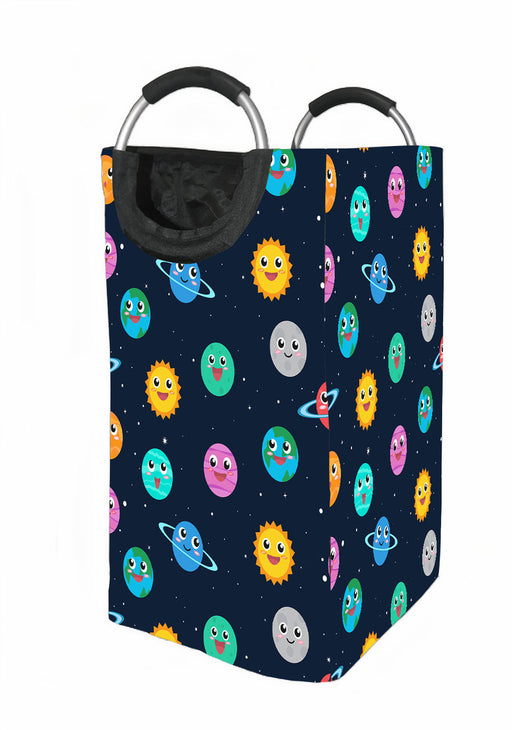 planets and suns in galaxy Laundry Hamper | Laundry Basket