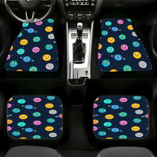 planets and suns in galaxy Car floor mats Universal fit