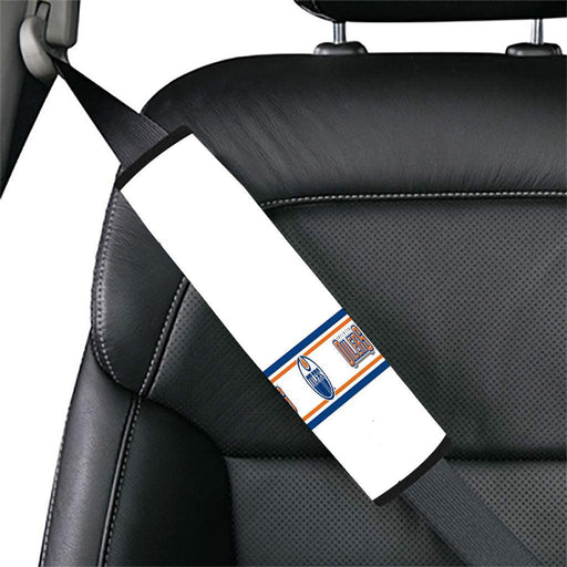 pattern white edmonton oilers Car seat belt cover - Grovycase